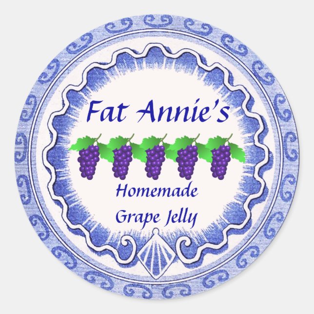 Adesivo Redondo Rótulo da gelatina (Frente)