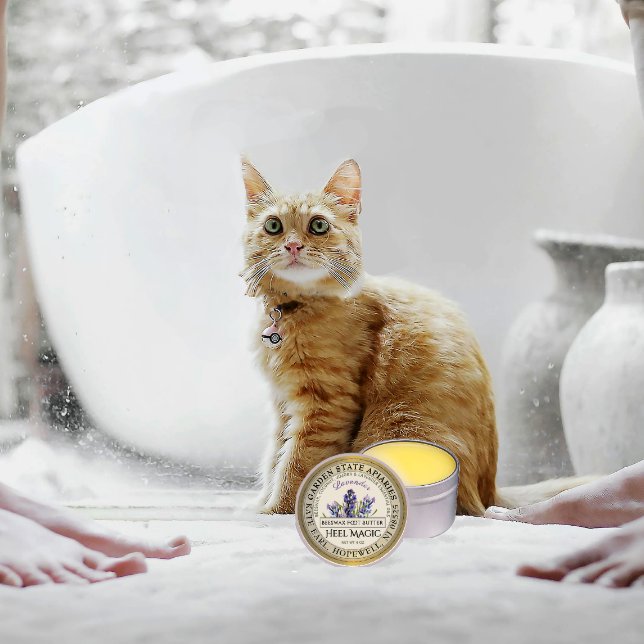 Adesivo Redondo Rótulo da Manteiga do Cabelo da Cera de Esfregaço  (Criador carregado)