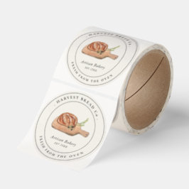 Adesivo Redondo Rótulo da padaria do pão de vindima