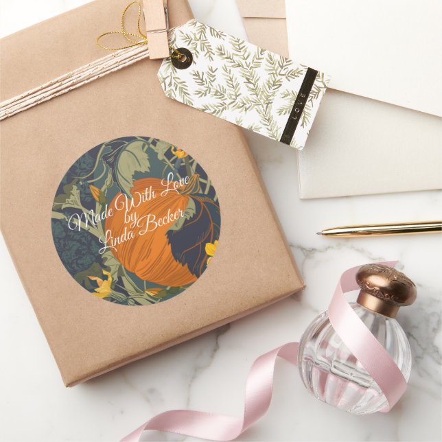 Adesivo Redondo Rótulo da Presente da Bomba e das Vinhas (Presentear)