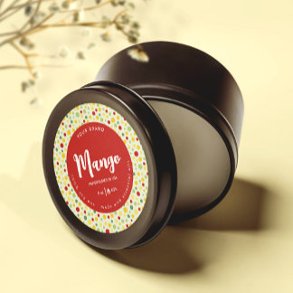 Adesivo Redondo Rótulo da Vela do Abstrato do Círculo dos Pontos d