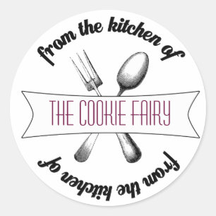 Adesivo Redondo Rótulo das Goodies cozidas