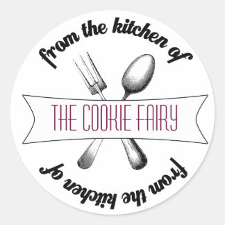 Adesivo Redondo Rótulo das Goodies cozidas