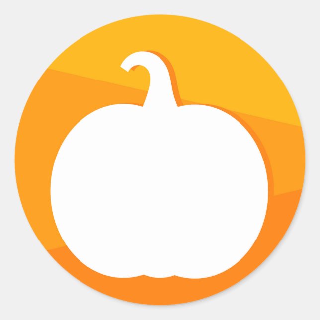 Adesivo Redondo Rótulo de abóbora de outono para design (Frente)