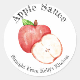 Adesivo Redondo Rótulo de Alimentos de Maçã para Negócios de Enlat