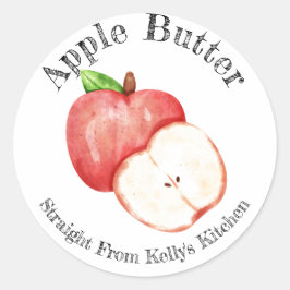 Adesivo Redondo Rótulo de Alimentos de Manteiga de Maçã para Negóc
