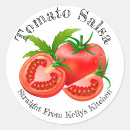 Adesivo Redondo Rótulo de Alimentos Salsa de Tomate para Negócios