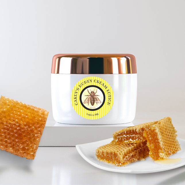 Adesivo Redondo Rótulo de Arranque de Rainha de Abelha Rasgada (Criador carregado)