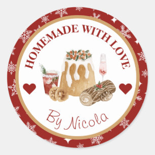 Adesivo Redondo Rótulo de Baía de Natal Holiday