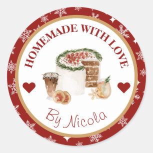 Adesivo Redondo Rótulo de Baía de Natal Holiday