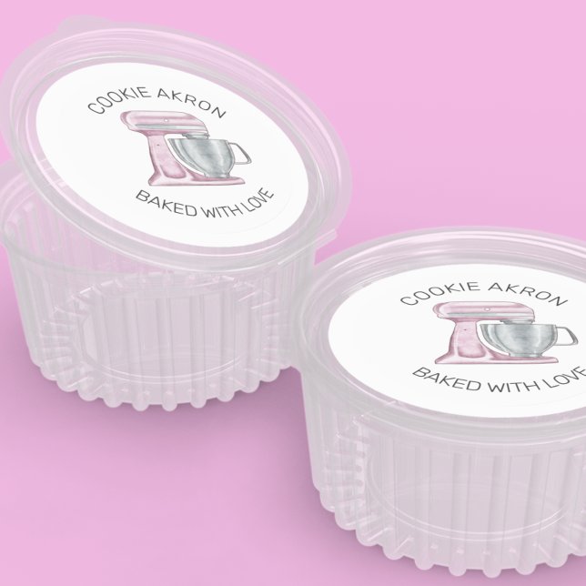 Adesivo Redondo Rótulo de Biscoito de Padaria Cupcake (Criador carregado)