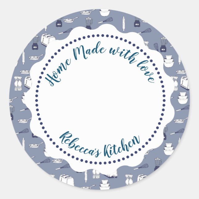 Adesivo Redondo Rótulo de Conserva de Geleia  | Pote de Mason Case (Frente)