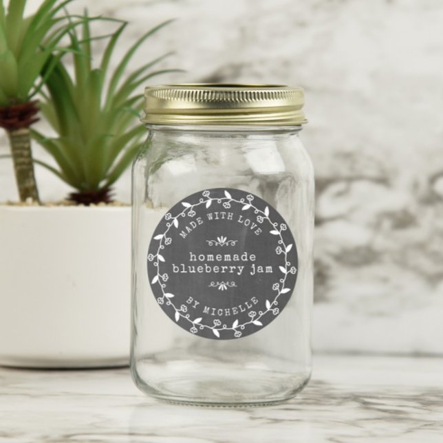 Adesivo Redondo Rótulo de Conserva Feito à Mão Com Amor (Criador carregado)