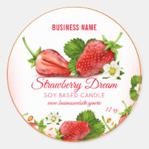 Rótulo de embalagem do produto Strawberry