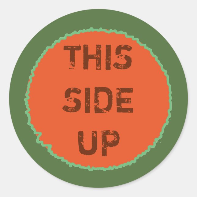 Adesivo Redondo Rótulo de Embalagem Lado a Lado (Frente)