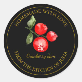 Adesivo Redondo Rótulo de Emperramento de Amoreira Dourada | Preto