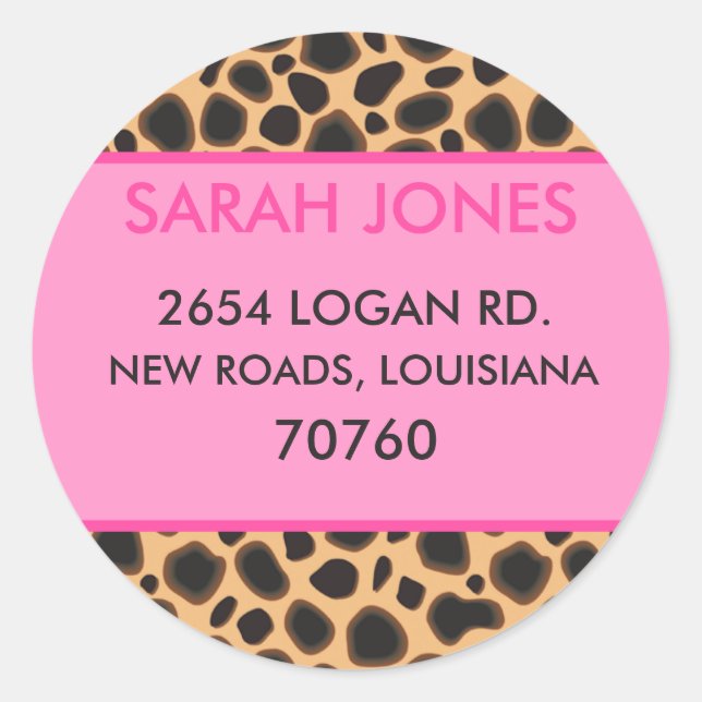 Adesivo Redondo Rótulo de Endereço (Frente)