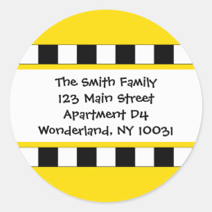 Adesivo Redondo Rótulo de Endereço Cityscape Movido