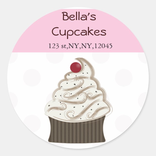 Adesivo Redondo Rótulo de endereço de devolução (Frente)