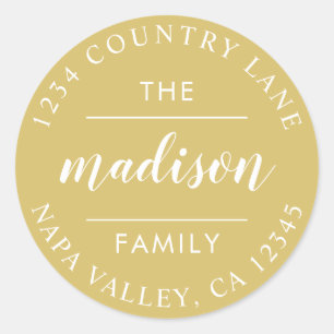 Adesivo Redondo Rótulo de Endereço de Devolução Criar Você Mesmo C