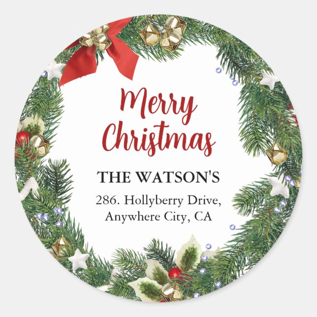 Adesivo Redondo Rótulo de Endereço de Devolução de FesNatal (Frente)