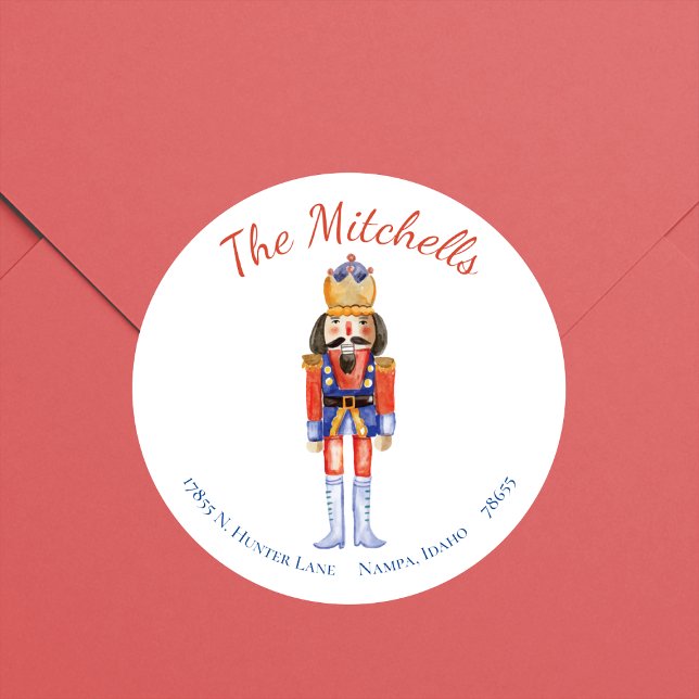 Adesivo Redondo Rótulo de Endereço de Retorno de Natal do Noutcrac (Criador carregado)