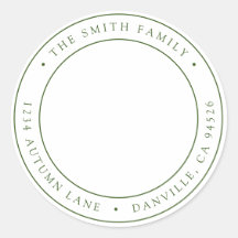 Rótulo de Endereço de Retorno de Natal Redondo Per