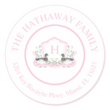 Rótulo de Endereço de Retorno do Pato Monograma do