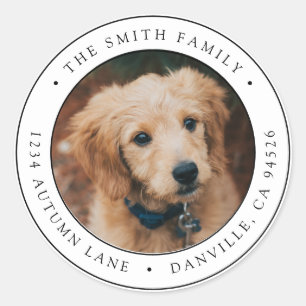 Adesivo Redondo Rótulo de Endereço de Retorno Redondo Personalizad