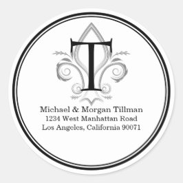 Adesivo Redondo Rótulo de Endereço do Rodízio Simples do Folheto d