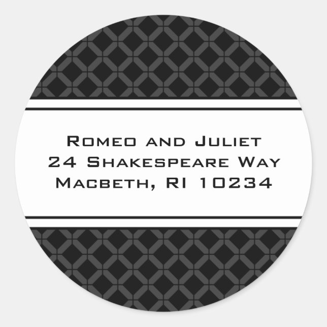 Adesivo Redondo Rótulo de Endereço Flora Bee (Frente)