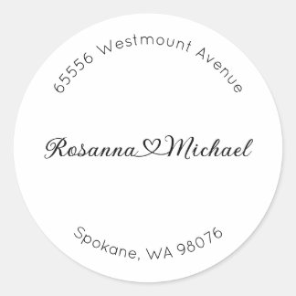Adesivo Redondo Rótulo de Endereço, Rótulo de Endereço Redondo, No