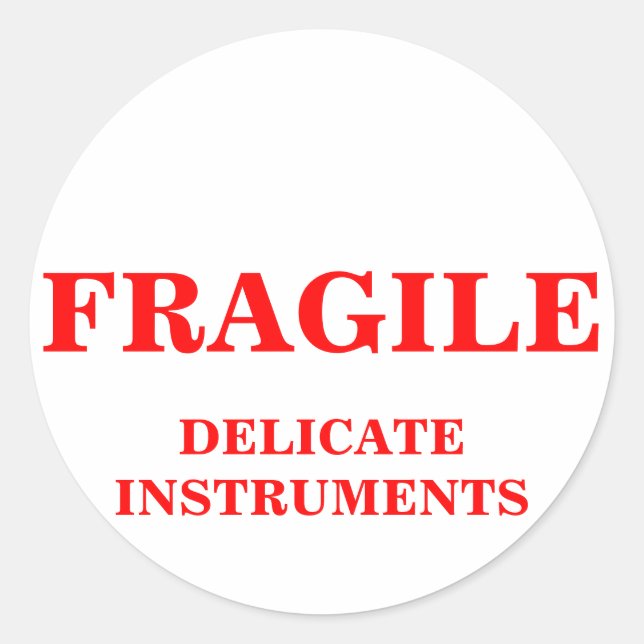 Adesivo Redondo Rótulo de envio de INSTRUMENTOS DELICADOS FRAGILIZ (Frente)