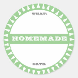 Adesivo Redondo rótulo de escrita em pastel para pote de conserva 