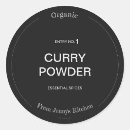 Adesivo Redondo Rótulo de Especialidade Personalizar Nome e Especi