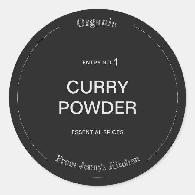 Adesivo Redondo Rótulo de Especialidade Personalizar Nome e Especi (Frente)