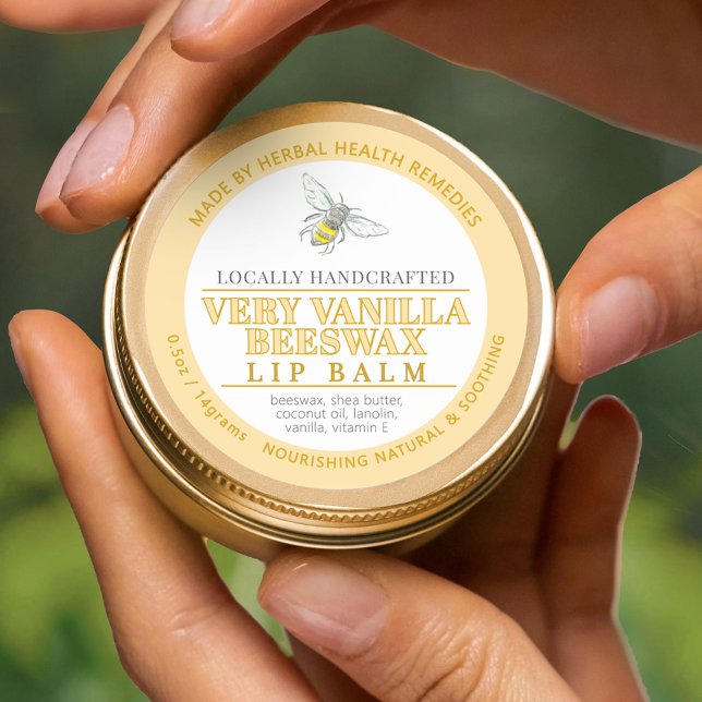 Adesivo Redondo Rótulo de estanho castanho castanho-branco-de-cera (Criador carregado)