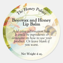 Rótulo de estanho de abelha floral de mel