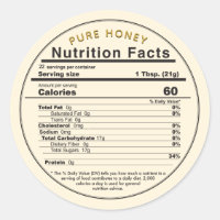 Rótulo de Fatos Nutricionais Editáveis em Série de