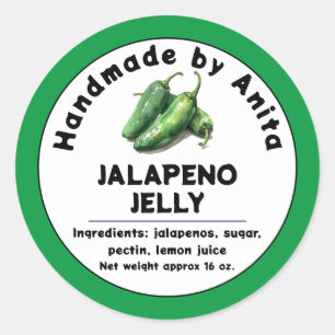 Adesivo Redondo Rótulo de Jalapeno Moderno Emperramento ou Jura de