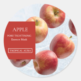 Adesivo Redondo Rótulo de Máscara Facial Apple