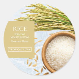 Adesivo Redondo Rótulo de Máscara Facial de Arroz