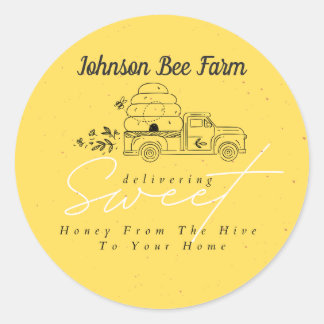 Adesivo Redondo Rótulo de mel