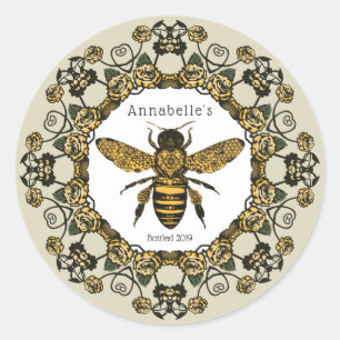 Adesivo Redondo Rótulo de mel vitoriano