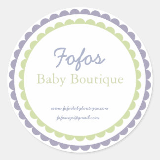Adesivo Redondo Rótulo de Moda da Baby Boutique/Sticker