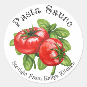 Adesivo Redondo Rótulo de Molho de Pasta de Tomate para Negócios d