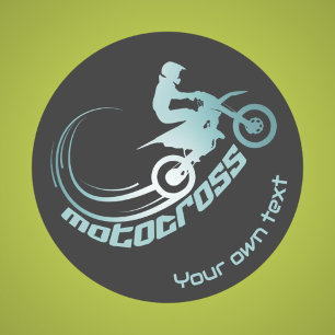 Adesivo Redondo Rótulo de moto transversal de moto