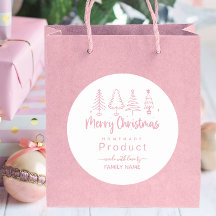 Rótulo de Natal Caseiro Feito por Pink Label