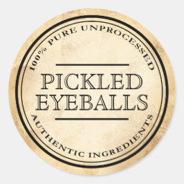 Adesivo Redondo Rótulo de ovelha picada de vintagem de Halloween