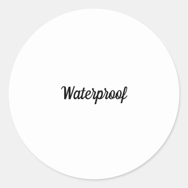 Adesivo Redondo Rótulo de Pacote à Prova d'Água Preto e Branco Sem (Frente)